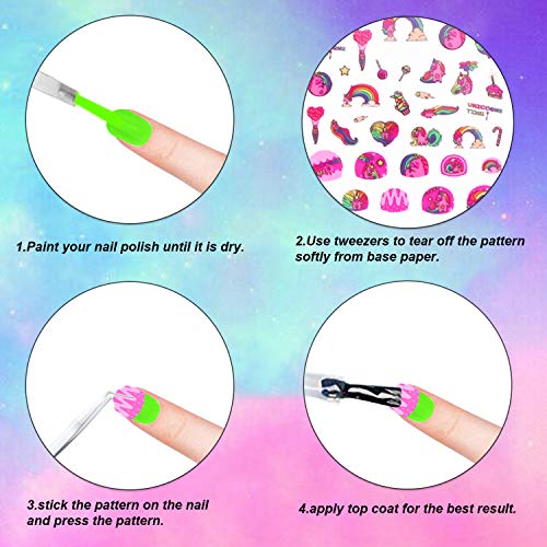 HOWAF 560+ Adesivi Unghie per Donne Ragazze