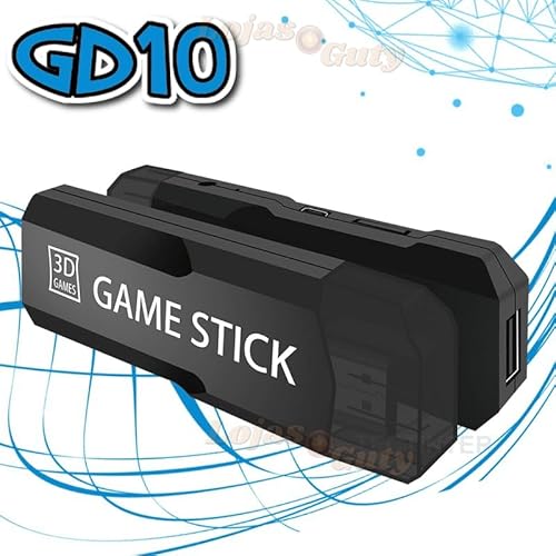 Controlr sem fio HD,GD10 Game Stick embutido 40000 jogos 128GB 2.4G controlr sem fio HD console de v