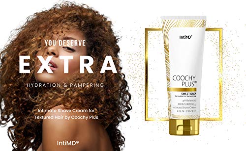 Coochy Plus Intimate Shaving Cream Sweet Diva For Afro Natural Texture Hair With Hydrolock & Moisturizing+ Formula – Prevents Razor Burns & Bumps, In-Grown Hairs, Itchiness 8Oz Tube #TOP2