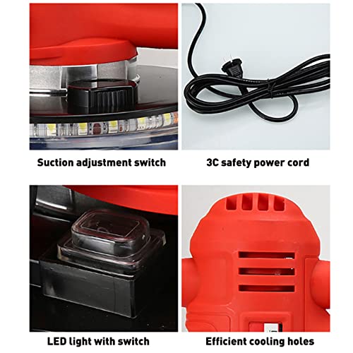 Niligan Handheld Gipsplaatschuurmachine, Gipsplatenschuurmachine Instelbare snelheid 1250w, Gipsplatenschuurmachine… - Afbeelding 8