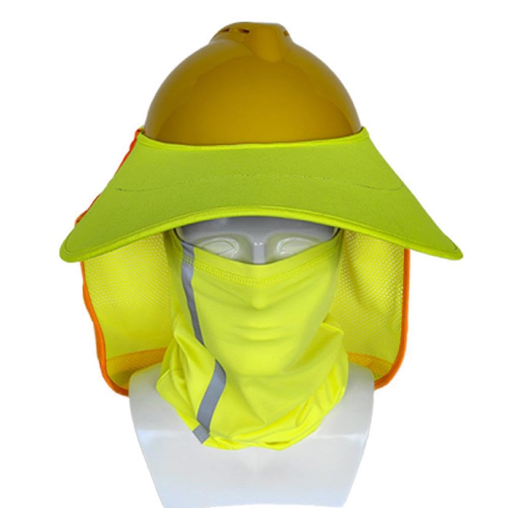 Hard Hats Sunshade With Reflective Wide Brimmed NeckProtection Mesh Sun Shade For Safety Helmets HardHat Accessory Neck Shield For Hardhat