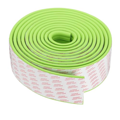 PATIKIL Cinta Aislante Para De 3 Pulgadas X 13 Pies, 1 Pieza De Cinta De Espuma De Goma En Forma De W Con Respaldo Adhesivo Resistente Al Clima Y Líneas De AC, Verde, Blanco