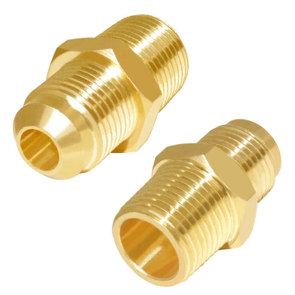 PATIKIL Lot De 3 Raccords De Tube évasés En Laiton SAE