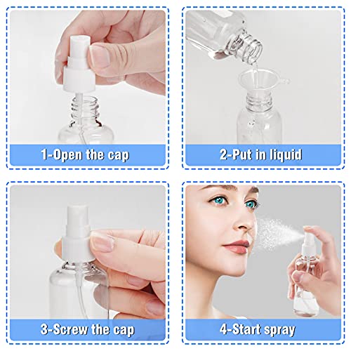 Baixinda 100ml vaporisateur vide, vaporisateur Bouteille de Voyage Plastique Réutilisables Transparent De Poche spray vide,bouteille plastique,vaporisateur plante.(5PCS) - Image 5