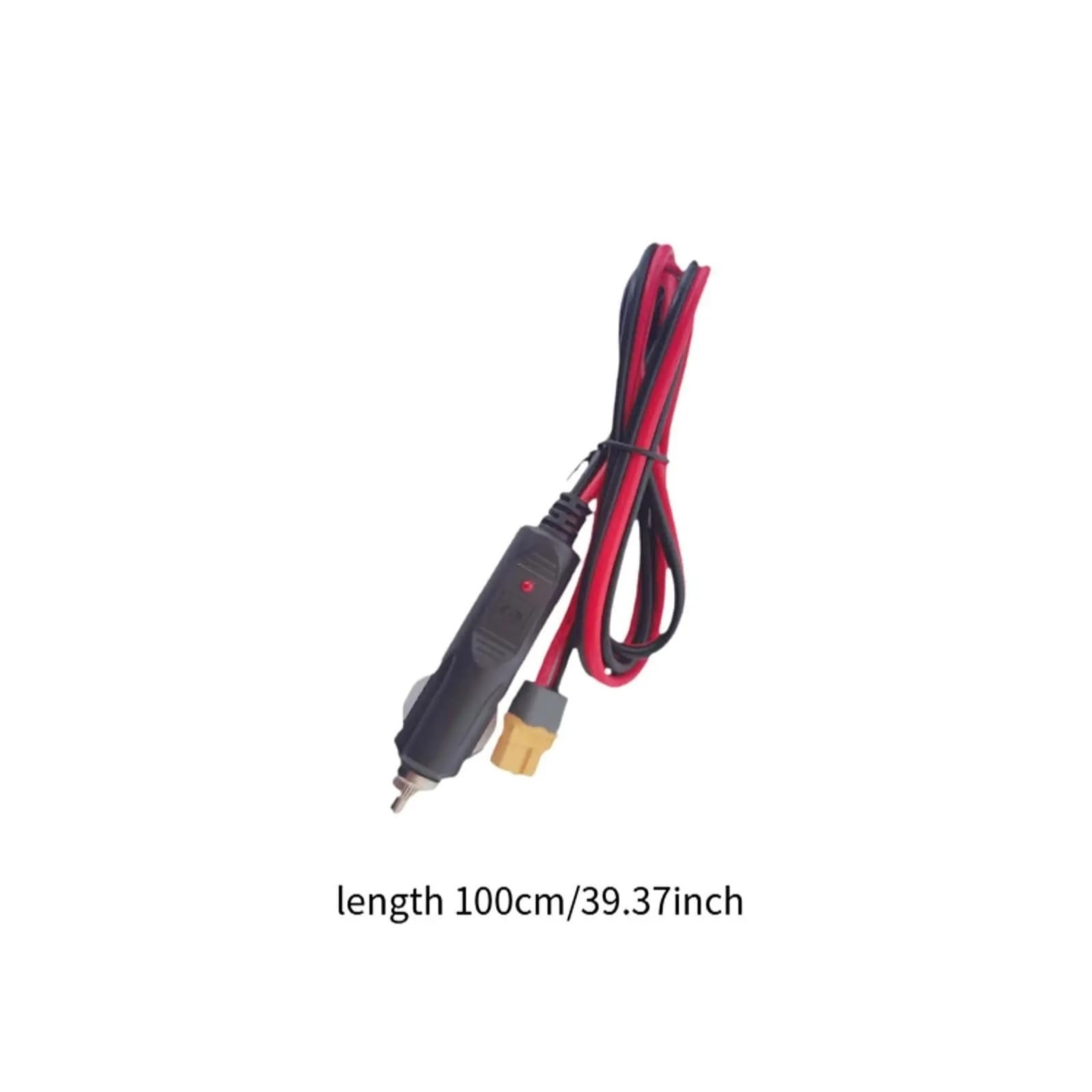 Przedłużacz do zapalniczki samochodowej 100 cm 12 V-24 V wtyczka męska do gniazda żeńskiego przewód ładowania z bezpiecznikiem 15 A do samochodu kampera ciężarówki