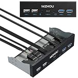 MZHOU USB 3.2 GEN2 Front Panel Expansion Card, 10 Gbit/s Type-C, 4 USB Ports (5Gbps 480Mbps), HD Audio,for 5.25-Inch Optical Drive Panel Bay