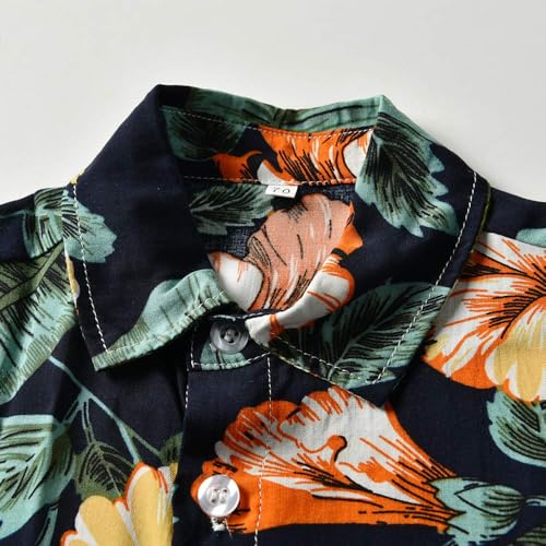 Boys' Sunflower Print Hawaiian Shirt | Boys' Beach Vacation Shirts, Ages 3T-13 | Quick Dry Play Shirts & Photo Sets2