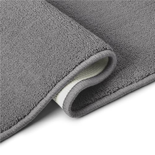 Image of Welspun Premium Bath Mats Large for Hall, Bedroom & Living Room | Solid Design | Anti Skid | More Absorbent | Soft Feel | Machine Tufted | (2 x 3 ft, Light Grey)