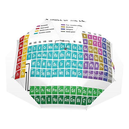 Preisvergleich Produktbild LASINSU Regenschirm,Pädagogische Grafik für Klassenzimmer Wissenschafts Laborchemie Verein Lager KinderFaltbar Kompakt Sonnenschirm UV Schutz Winddicht Regenschirm