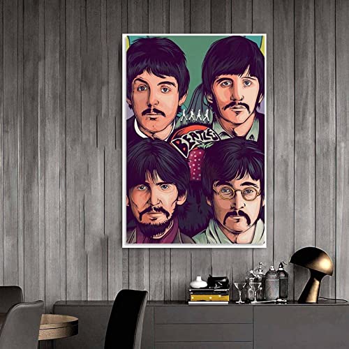 BABYDC Impression sur toile The Beatles Poster Canvas Posters Living Room Picture Prints Wall Decor Sans cadre(50x70cm) - Les Beatles, Paul McCartney, John Lennon, RIngo Starr, George Harrison BABYDC Impression sur toile The Beatles Poster Canvas Posters Living Room Picture Prints Wall Decor Sans cadre(50x70cm) – Image 5