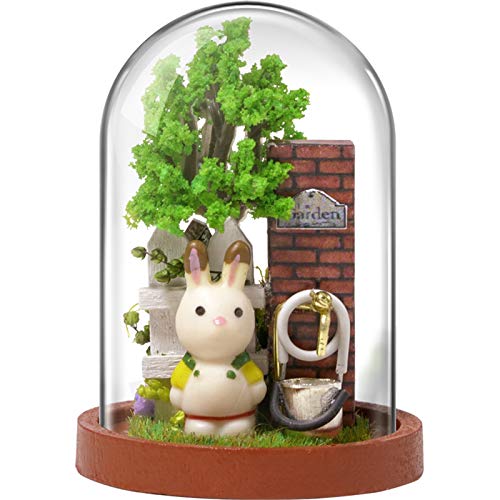 Dollhouse Miniature with Furniture,DIY 3D Wooden Doll House Kit Mini World Series Style Plus with Mini Glass Cover,1:24 Scale Creative Room Idea Best Gift for Friend Lover Mini-002