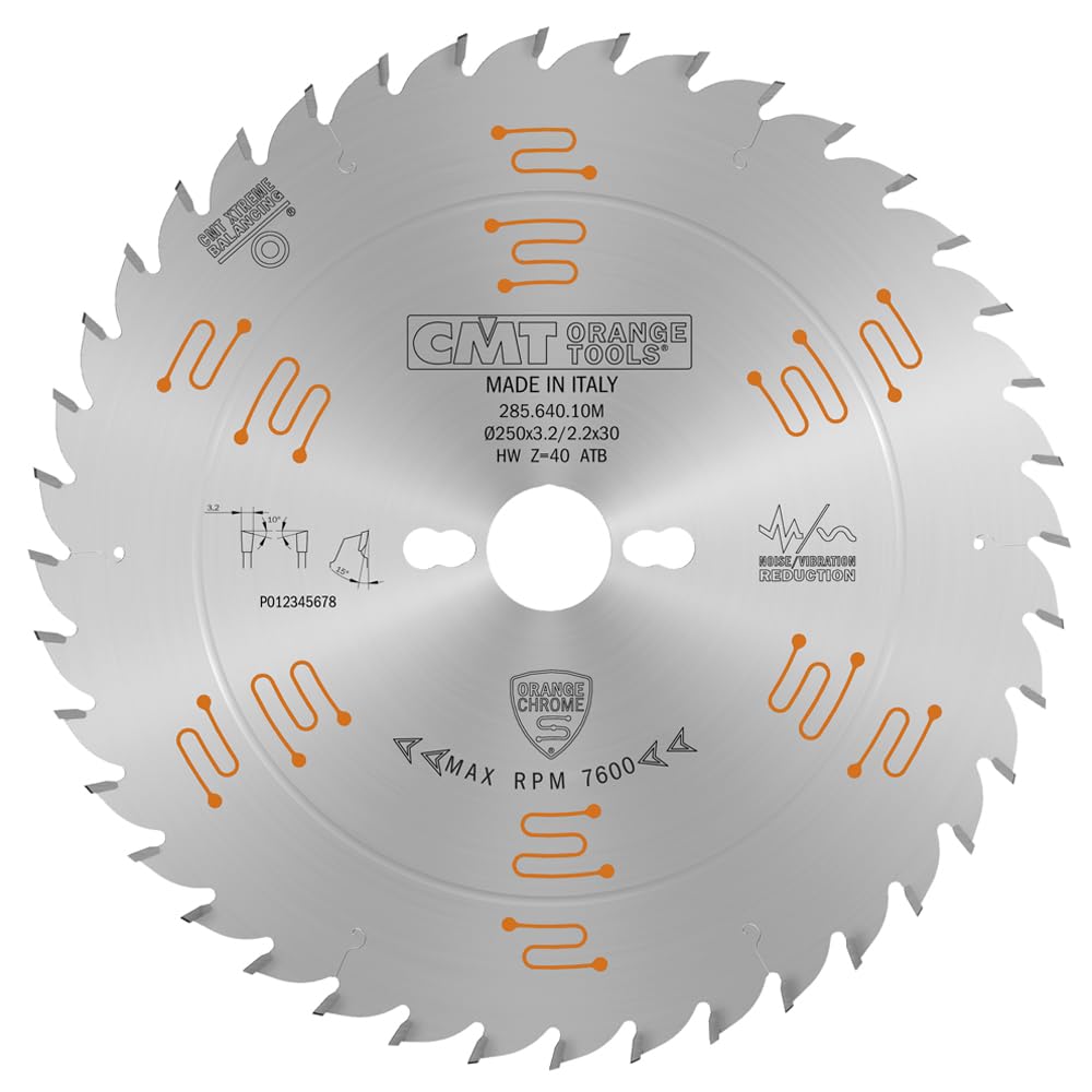 CMT Orange Tools 285.640.10M - Sierra Circular Chrome HW 250X3.2/2.2X30 Z40 15ATB