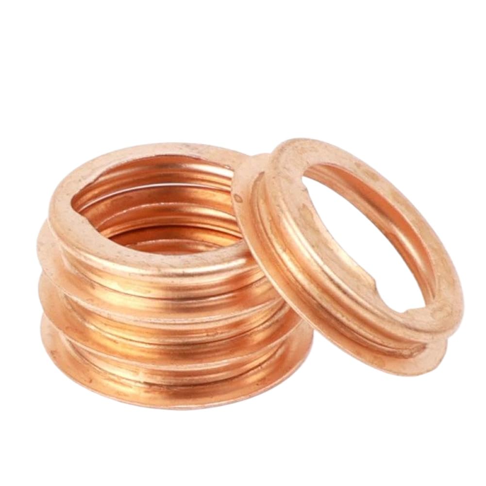 Junta de tapón de drenaje de aceite de motor de coche Compatible con anillo de arandela de aplastamiento de color cobre 1102601M02