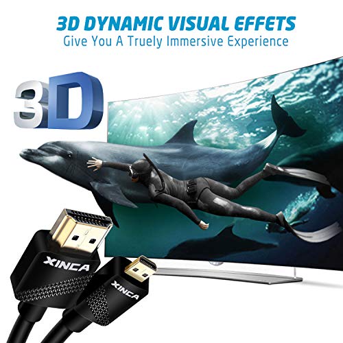 Micro HDMI Cable 6ft, Type D HDMI to Standard HDMI Support 3D, 4K Resolution