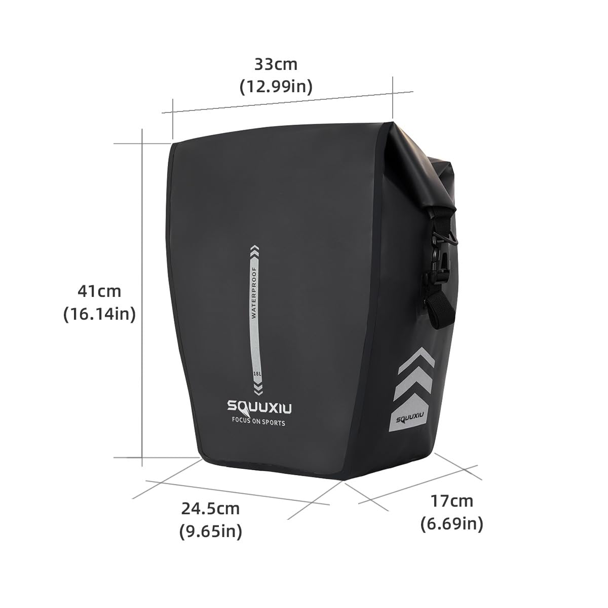 Alforja de bicicleta para portaequipajes, 3 en 1, multifuncional, impermeable, con asa y correa para el hombro, bolsa para el maletero del asiento trasero de la bicicleta, (1 unidad/2 unidades