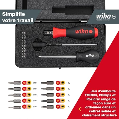 Tournevis dynamométrique Wiha 2852S10 avec échelle variable et embouts interchangeables - 4