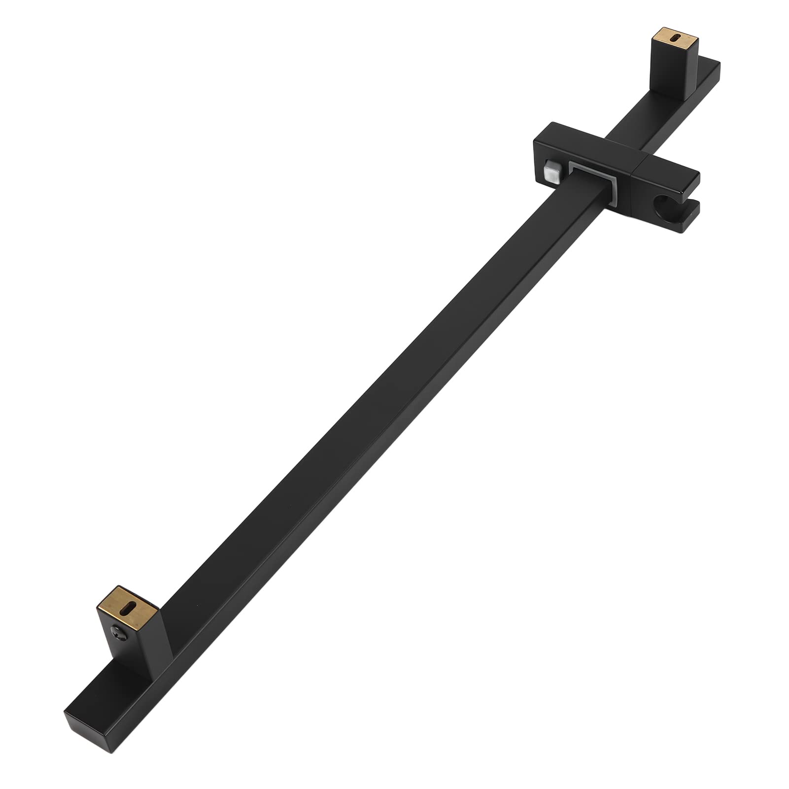 Barre De Douche Surélevée Noire, Barre Coulissante En Acier