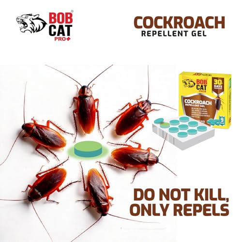 Image of Natural Cockroach Repellent Gel | 100% Herbal | Most Effective 30 Days Strong Protection | Long-Lasting | Eco-Friendly | For Car, Home, Warehouse, Factory & Office | Pack of 9 | FORMULATION 3X