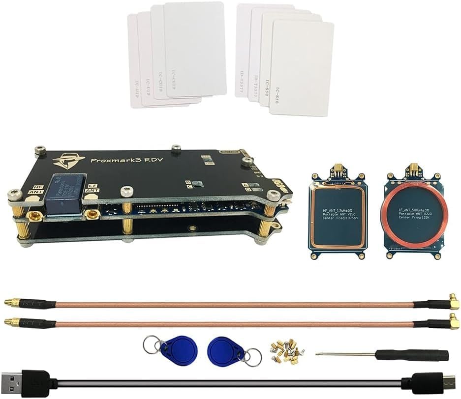 Proxmark3 RDV2 Pro Kit – Upgraded 512K Memory | Full NFC RFID Cloner & Reader/Writer | Supports 125kHz & 13.56MHz IC/ID Cards
