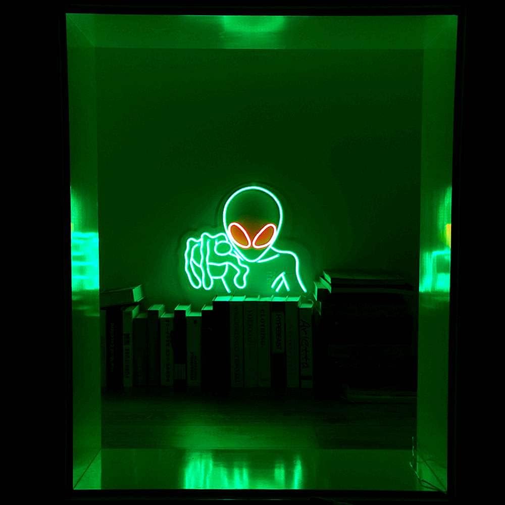 Flаѕh Dеаlѕ - 50% оƒƒ FEFELightup Alien LED Neon Sign Lights Art Wall Decorative Sign Lights Night Light Chеареѕt 🛒 FEFELightup Alien LED Neon Sign Lights Art Wall Decorative Sign Lights Night Light