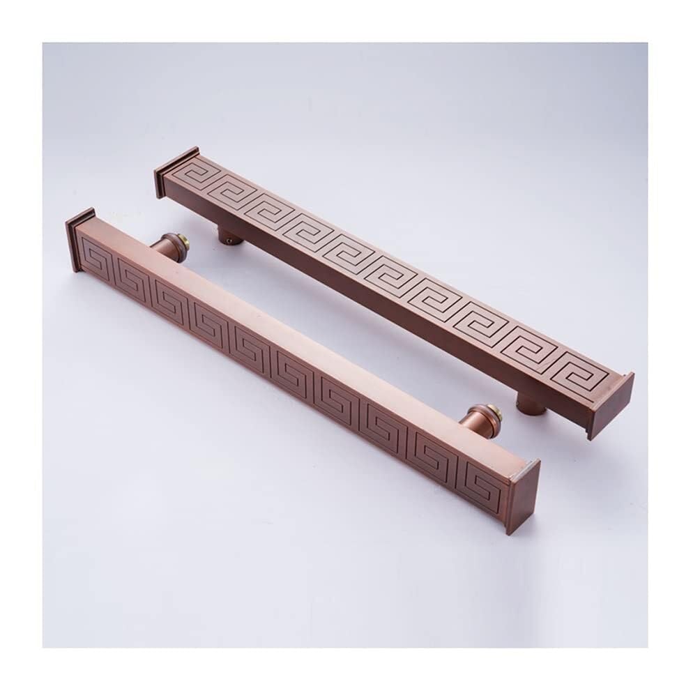 Poignée de porte coulissante en alliage d'aluminium robuste design double face style 6 60cm
