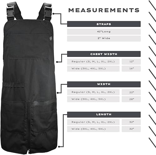 Miniatura 6 de Barber Strong Barber Shears and the Barber Cape - Funda para corte de pelo, negro, delantal de barbero regular en negro, tapete de barbero - negro,