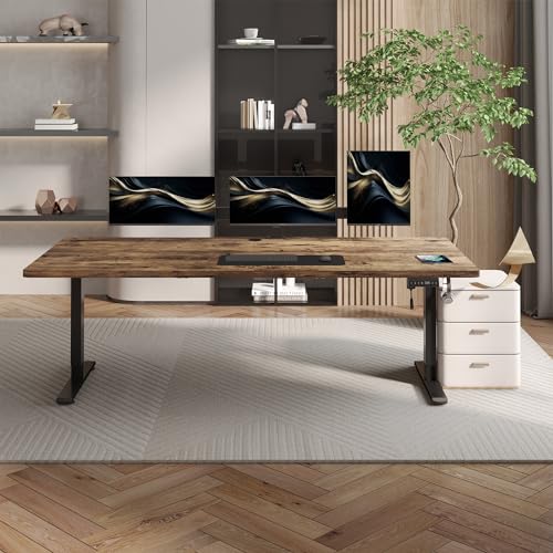Jummico Höhenverstellbarer Schreibtisch 180×80 cm mit Kabelwanne & USB-A – Ansicht 2