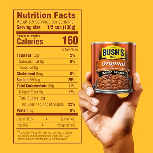 Image of Bush's Best Original Baked Beans, 16 oz | Good Source of Protein, Good Source of Fiber, Low Fat, Gluten Free