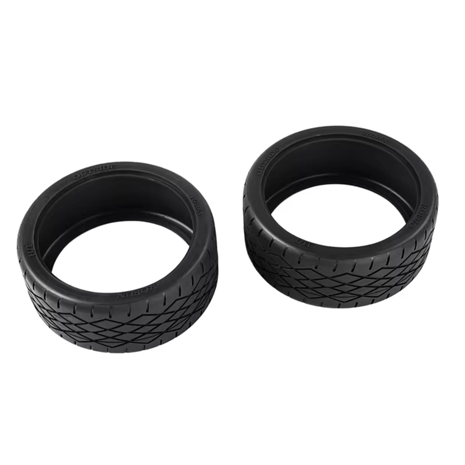 Rc Tire Jante pour Rovan pour F5 pour MCD pour XS-5 2 Pièces Pièces De Pneus De Roue en Caoutchouc Ensemble De Peau pour 1/5 Échelle Rc De Rechange De Voiture Accessoires