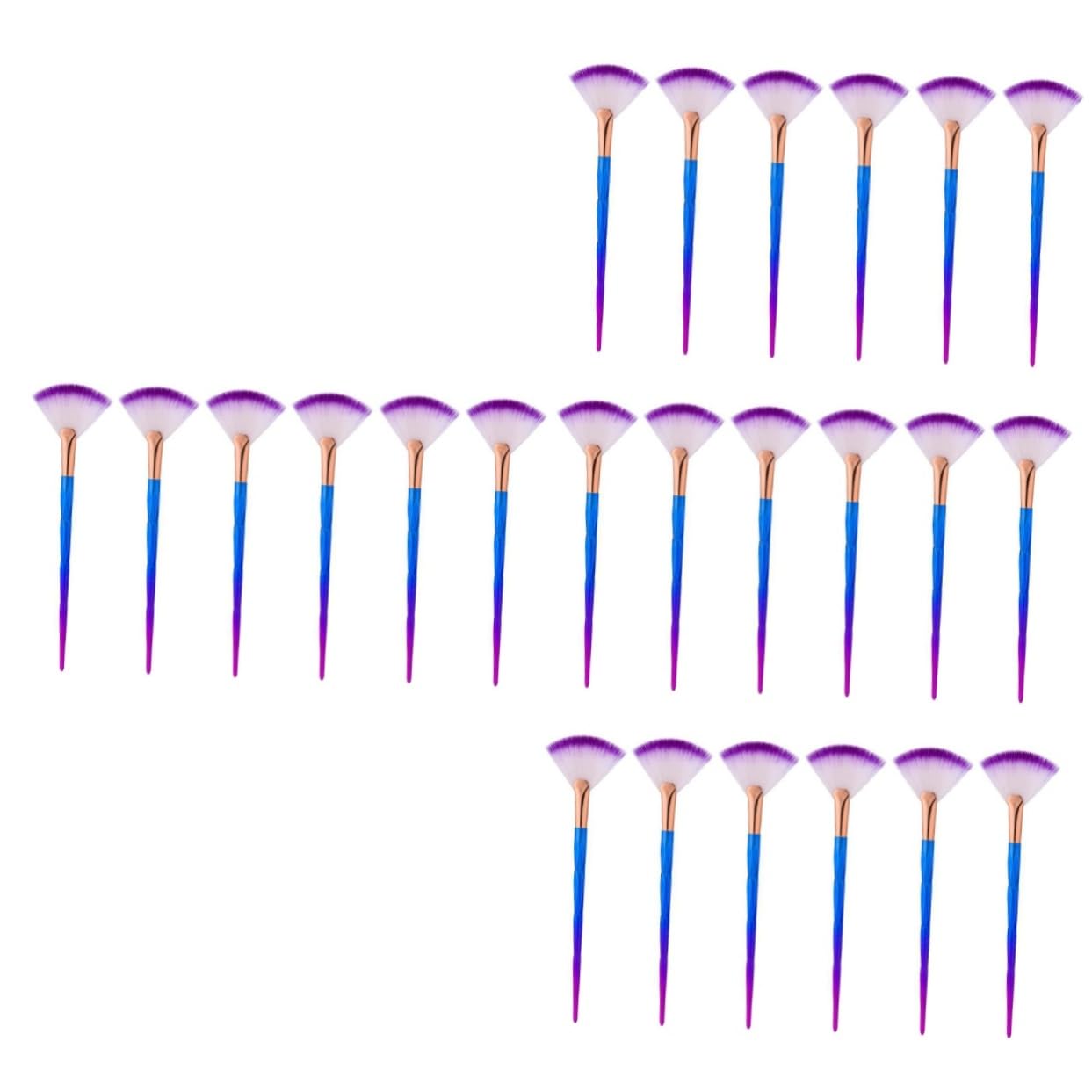 MAGICLULU 4 Set Di Pennelli Per Il Trucco Applicatori Riutilizzabili Pennelli Per Il Trucco A Ventaglio Per Creme Lozioni Maschere Di Facili Da Pulire 6 Pezzi*4