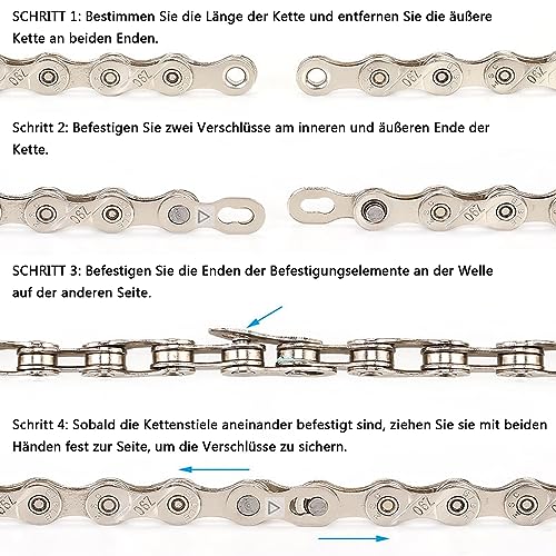 WUDQIJI Bicycle Missing Link Bicycle Chain Link 8 works Chain Lock 8 Speed Bicycle Chain Link Quick Link for 6 7 8 Speed Chain (8 Speed) - Image 3