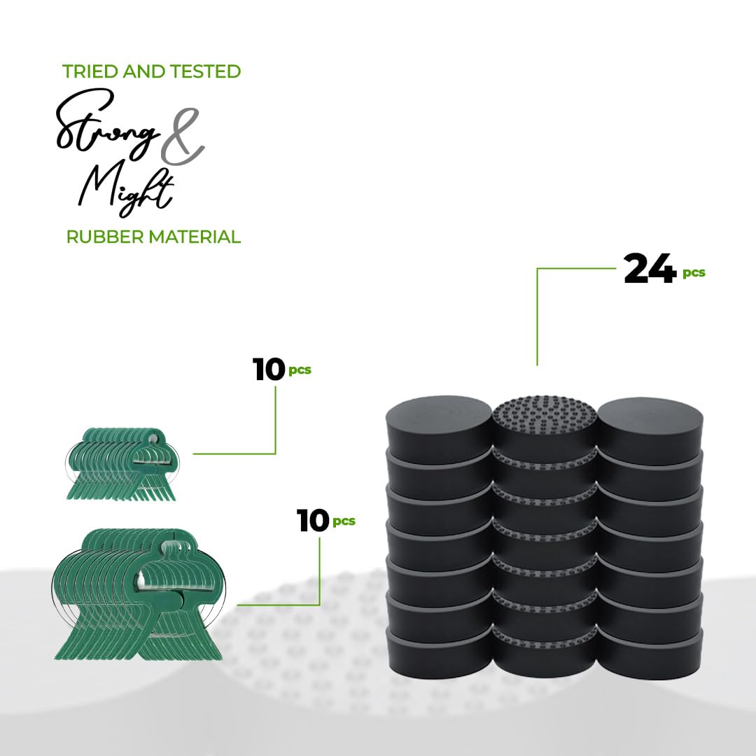 Posh Palace Invisible Pot feet for Outdoor Plant Pots Indoor and Flowers Solid Rubber Pot risers with Enhanced Non-Slip Surface Grip - Image 2