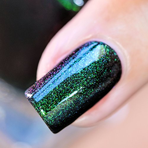 Image of ILNP Salem - Rich Black Green Shimmer Nail Polish