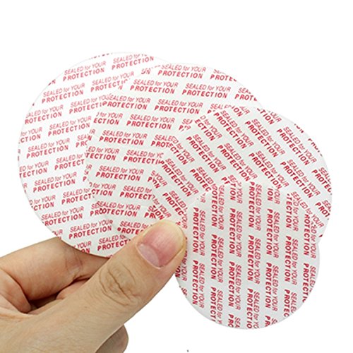 100 Stück Druckempfindliche Dichtungen Für Gläser & Flaschen – 48 Bis 70 Mm, Rot/weiß