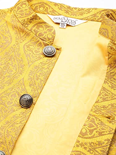 Image of SOJANYA Men Kurta Pyjama With Nehru Jacket