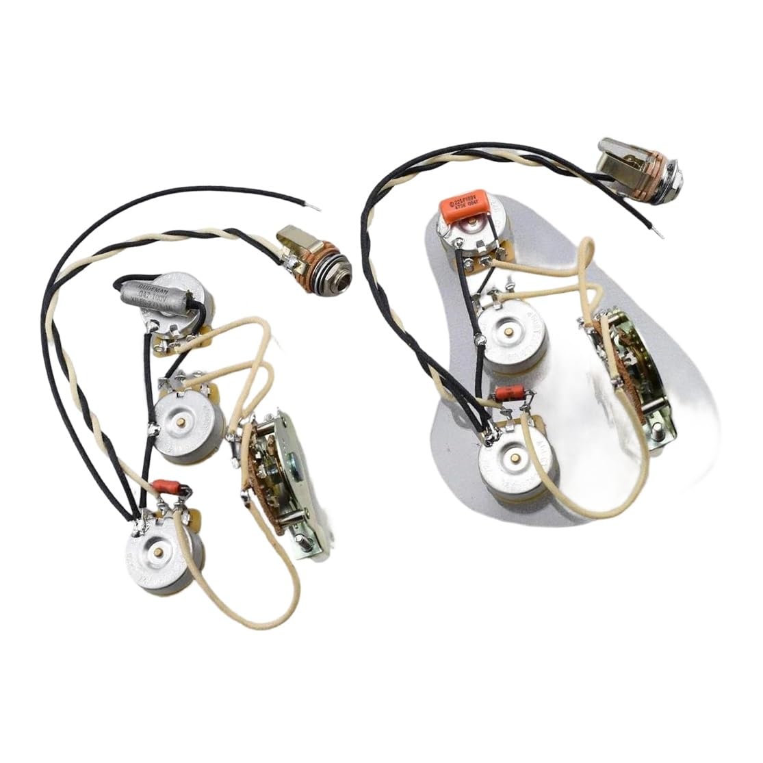 Kit De Arnés De Cableado De Guitarra Eléctrica Precableado De Pastilla Única Con Potenciómetro De Latón De 250K | Arnés de guitarra(2)