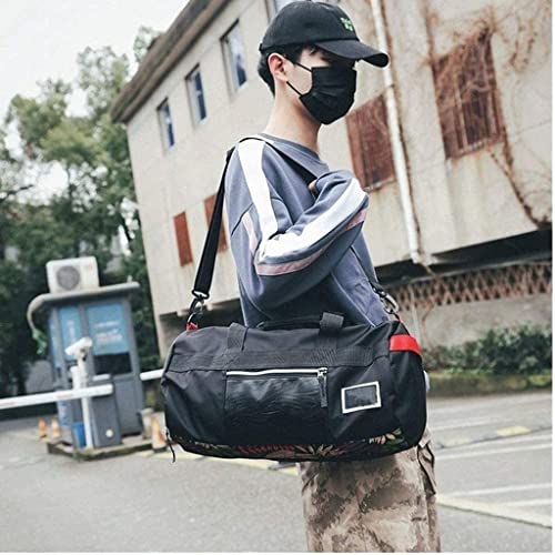 Gym Bag for Men Women, Travel Bags, Small Fitness Workout Sports Duffle Bag with Shoes Compartment, Water Resistant Overnight Weekender Duffel Bag (Black)3