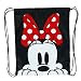 Disney Minnie Mouse Face Drawstring Tote Backpack, Black