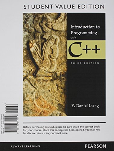 Introduction to Programming with C++ 0133380262 Book Cover
