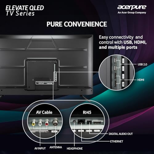 Image of acerpure 109 cms (43 inch) Elevate (2024 Series) QLED TV Smart Google TV with Google OS | Dolby Atmos |AP43UG51QEVTD