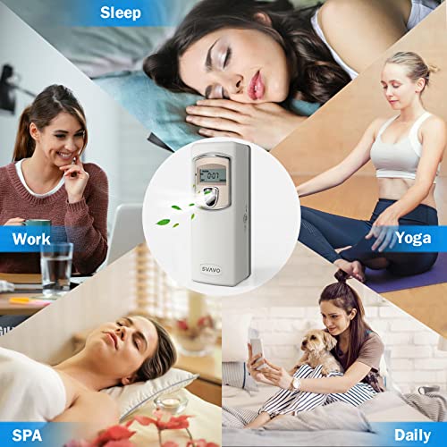 Svavo V-880D-GREY Automatic Lcd Fragrance Dispenser - Wall Mount/Free Standing Abs Auto Air Freshener Dispenser Programmable Aerosol Spray Perfume Dispenser For Bathroom thumb #1