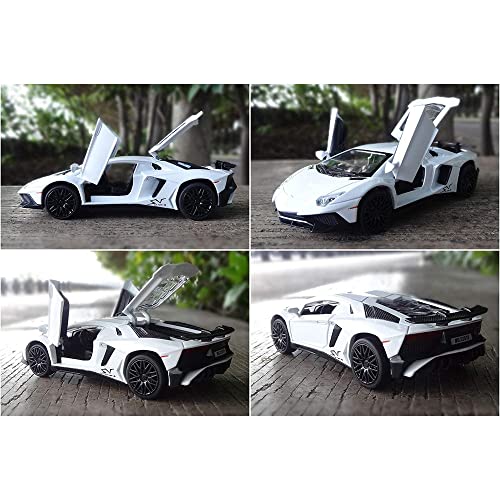 Image of DARVICE 1:32 Diecast Metal Car Model LP750 Toy Cars for Kids Pull Back Openable Doors with Light Sound