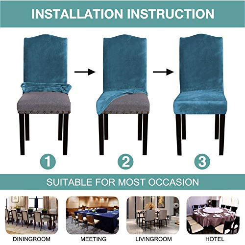 Housses de chaise en velours doux de qualité supérieure pour réception - 6