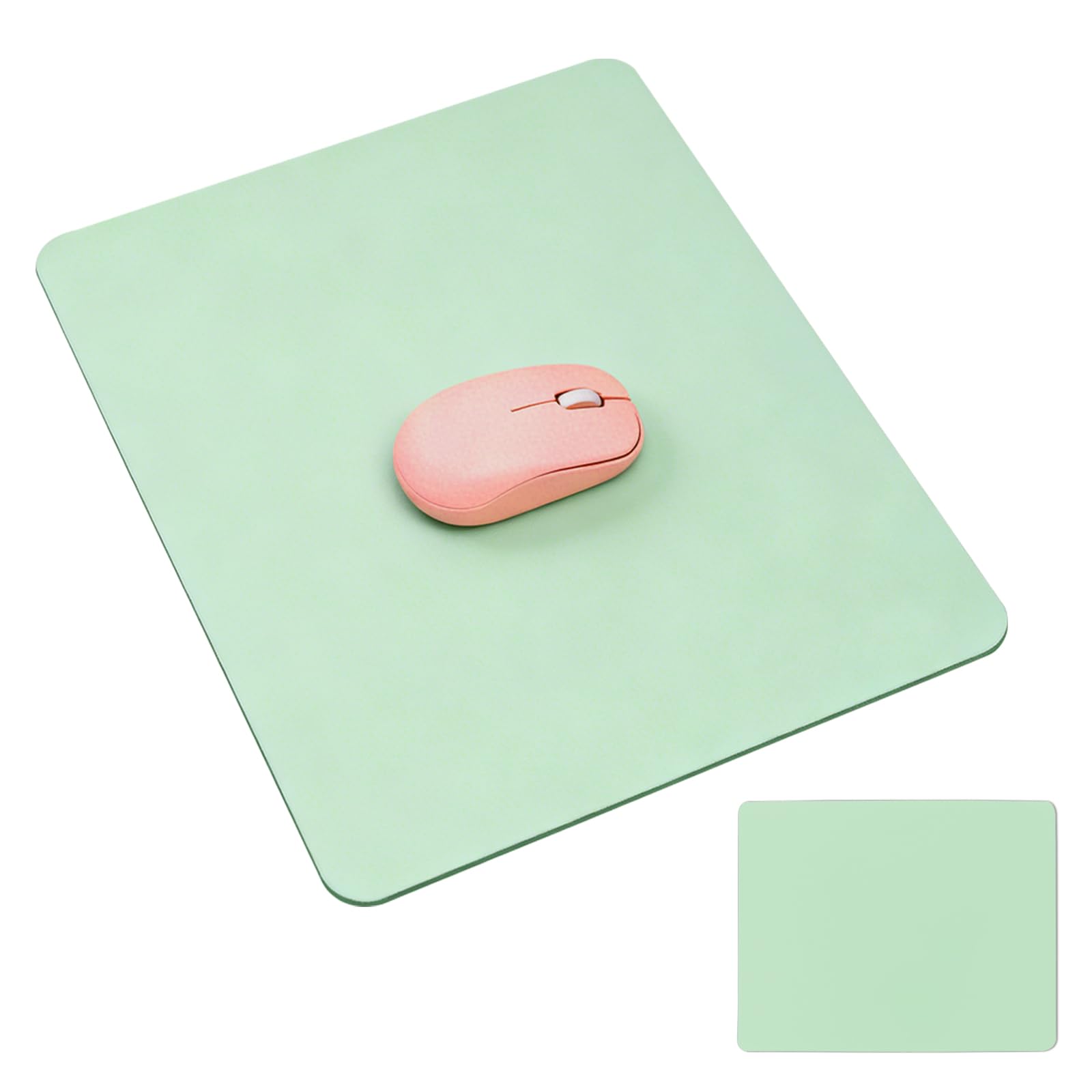 VEINARDYL PU-Leder Mauspad, Rutschfestes Mauspad Wasserdichtes, dünnes Gaming-Mauspad für Computer, Laptop, Schreibtisch, Büro & Zuhause, 26 x 21 cm (Mintgrün)