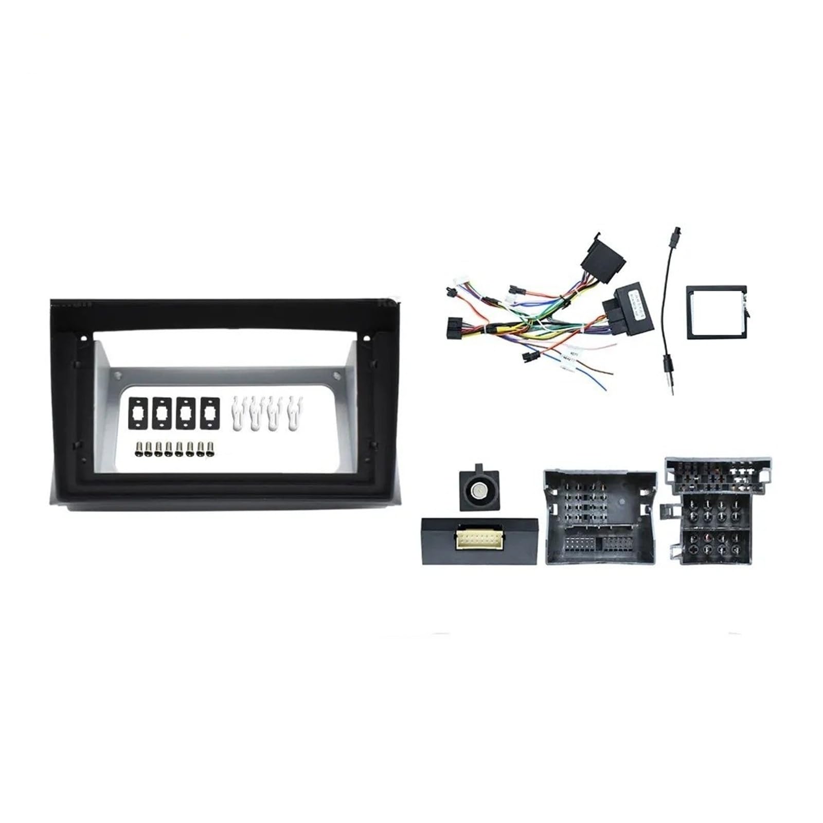 Mascherina Autoradio Cornice Stereo per VW per Multivan T5 2003-2015 9 Pollici Auto Radio Android Dvd Stereo Schermo Video Player Cornice Cavo Alimentazione Cablaggio Canbus