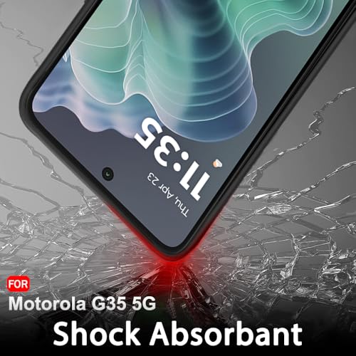Image of TheGiftKart Sleek Back Cover Case for Motorola Moto G35 5G | Slim Fit Protective Design | Ultra Matte Finish | Camera Protection Bump | Soft Silicon Back Cover Case for Moto G35 5G (Silicone, Black)