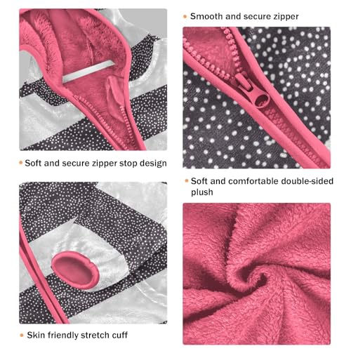 GuoChe Modern Stripes Sherpa Coat3