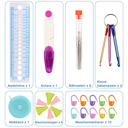 Coopay Set di 35 ferri da maglia a doppia punta in...