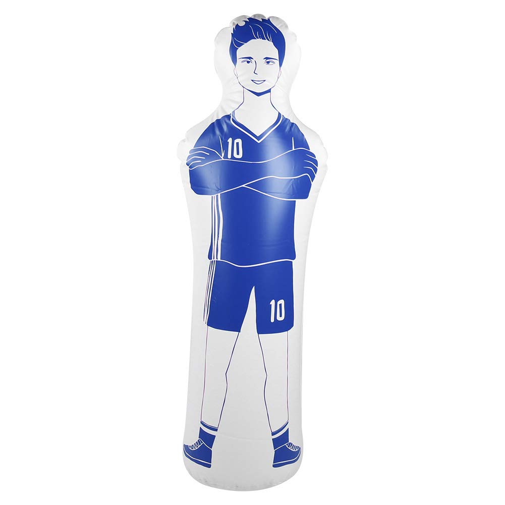 Maniquí de fútbol, ​​maniquí de fútbol de PVC, portátil para Entrenamiento de fútbol, ​​Accesorios de fútbol, ​​Equipo de Fitness, Accesorios para Ejercicio(Blue)