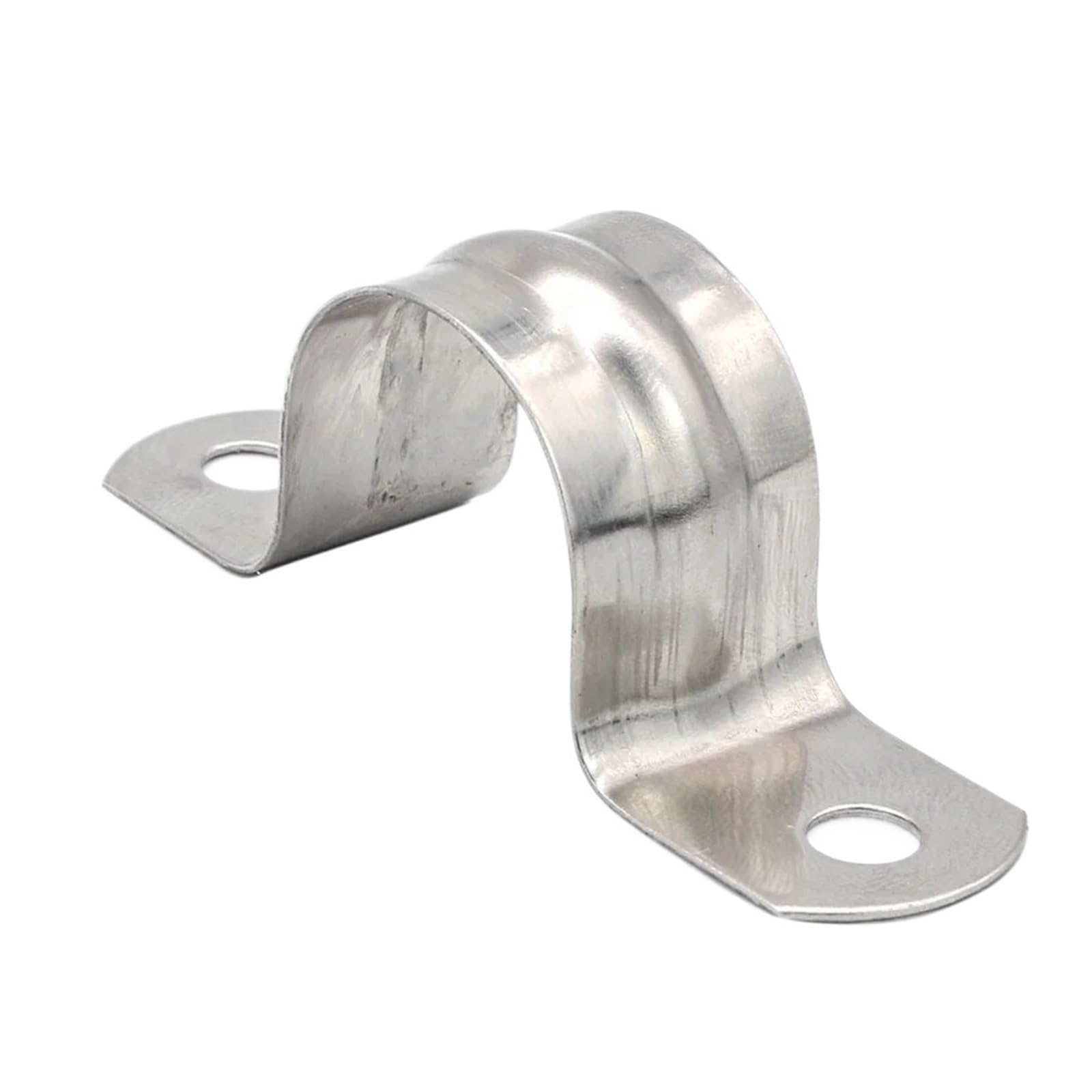 Hqycl One Color 2/10Pcs U Shape Pipe Clamps 5-100Mm Stainless Steel Two Hole Strap Conduit Tube Clip Water Pipe Plumbing Saddle Clamps(M10 10Pcs)